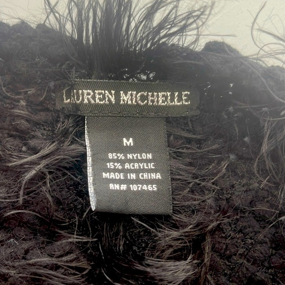 Lauren Michelle Plush Short Sleeve Black Sweater Size M - Picture 3 of 5